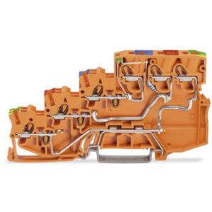 WAGO 2000-5457/1102-953 Vieraderige initiatorklem 7 mm Push-In-klem Oranje 15 stuk(s)