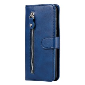 Samsung Galaxy A53 hoesje - Bookcase - Pasjeshouder - Portemonnee - Rits - Kunstleer - Blauw