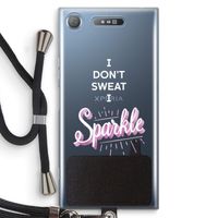 Sparkle quote: Sony Xperia XZ1 Transparant Hoesje met koord