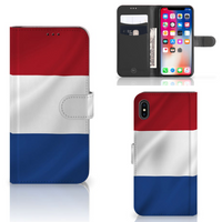 Apple iPhone Xs Max Bookstyle Case Nederlandse Vlag