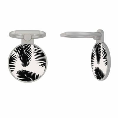 Zilveren telefoon ring houder - Palm leaves silhouette Zilveren telefoon ring houder - Palm leaves silhouette