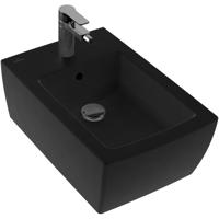 Villeroy & Boch Memento 2.0 wandbidet 1 kraangat met overloop 37.5x56cm ebony 443300S5