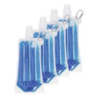 Drinkfles/bidon - 8x - blauw - navulbaar - met koelvloeistof - 400 ml - festival/outdoor