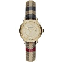 Horlogeband Burberry BU10104 Leder/Textiel Multicolor 14mm - thumbnail