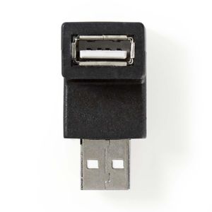 Nedis CCGP60930BK tussenstuk voor kabels USB Type-A Male USB A Female Zwart