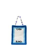 Casablanca sac cabas Tennis Club en crochet - Bleu