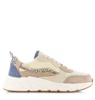 POELMAN Poelman - C18582X7PSH9 DK Beige Combi Beige Mesh Lage sneakers Dames - thumbnail