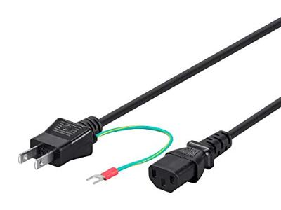 Monoprice 1310 Elektrische kabel, zwart – elektrische kabel (stekker/bus, stekker, zwart)