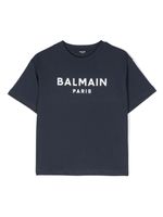 Balmain Kids t-shirt à logo imprimé - Bleu - thumbnail