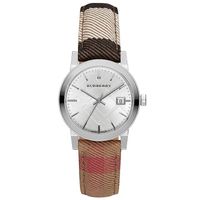 Horlogeband Burberry BU9151 Leder/Textiel Multicolor 18mm - thumbnail