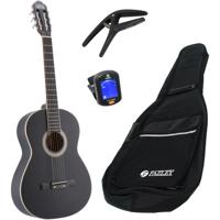 LaPaz C30BK klassieke gitaar 4/4-formaat zwart + gigbag + accessoires - thumbnail