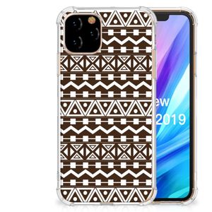 Apple iPhone 11 Pro Doorzichtige Silicone Hoesje Aztec Brown