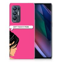 OPPO Find X3 Neo Silicone-hoesje Woman Don't Touch My Phone