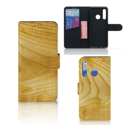 Huawei P Smart Plus (2019) Book Style Case Licht Hout