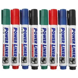 Whiteboard markers/stiften Power Liners - 2x - in 4 kleuren - punt van 4 mm