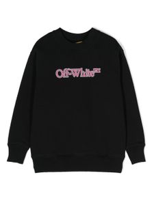 Off-White Kids sweat en coton à logo imprimé - Noir