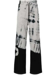 MSGM pantalon de jogging à imprimé tie-dye - Gris