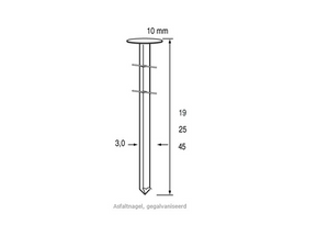 Dutack Coilnagel RNCW30 F-Nk ring 45mm Asfalt ds 7200 st. - 5252018