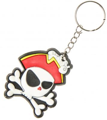 LG Imports sleutelhanger piraat jongens 5,5 cm wit/rood/zwart LG Imports sleutelhanger piraat jongens 5,5 cm wit/rood/zwart