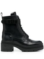 Ferragamo bottes à semelle épaisse - Noir