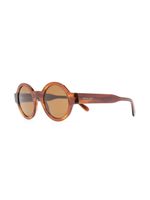 Giorgio Armani lunettes de soleil à monture ronde - Marron