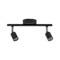 Paulmann 66751 Spotlight Carolina IP44 max. 2x10 watt dimbaar plafondspot antraciet, chroom plafondlamp metaal plafondspot GU10