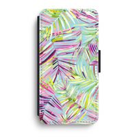 Tropical Palms Blue: iPhone XR Flip Hoesje - thumbnail