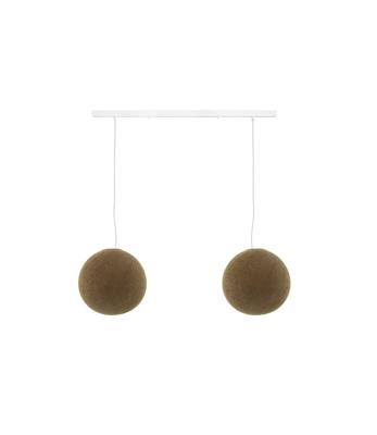 Cotton Ball Lights Tweevoudige hanglamp balk - Caffe Latte