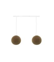 Cotton Ball Lights Tweevoudige hanglamp balk - Caffe Latte