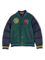 Marc Jacobs Kids veste bomber à détail de patch - Bleu - thumbnail