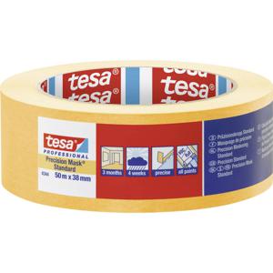 TESA Professional 4344 50 m Maskeertape voor algemeen gebruik Geschikt voor gebruik binnen Geschikt voor buitengebruik Papier Oranje