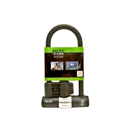 Falkx FALKX Leonid beugelslot, zwart/grijs, ART**** 180x320mm incl. framehouder. 16mm beugel.