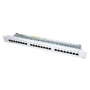 VALUE Cat.5e (Class D) 19-Patchpanel, 24P, afgeschermd, grijs