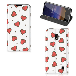 Nokia 2.2 Hoesje met Magneet Hearts