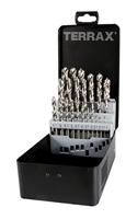 TERRAX by RUKO A214215 spiraalboorset gesl. 25-delig plaatstalen cassette