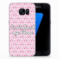 Samsung Galaxy S7 Silicone-hoesje Flowers Pink DTMP