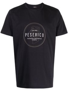 Peserico t-shirt en coton à logo imprimé - Bleu