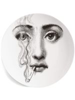 Fornasetti assiette Tema e Variazioni à imprimé visage en porcelaine - Blanc