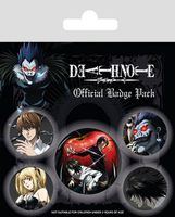 Death Note Pin-Back Buttons 5-Pack Characters - thumbnail