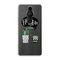 Hey you cactus: Sony Xperia Pro-I Transparant Hoesje - thumbnail