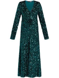 ROTATE BIRGER CHRISTENSEN robe longue à ornements en cristal - Vert