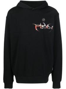 Philipp Plein hoodie Lettering à logo imprimé - Noir