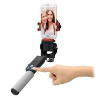 Slimme draadloze selfiestick met 360-graden rotatie - zwart