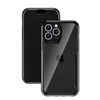 muvit for change Beschermhoes voor Apple iPhone 13 Pro Max, schokbestendig, 2 m, transparant/zwart