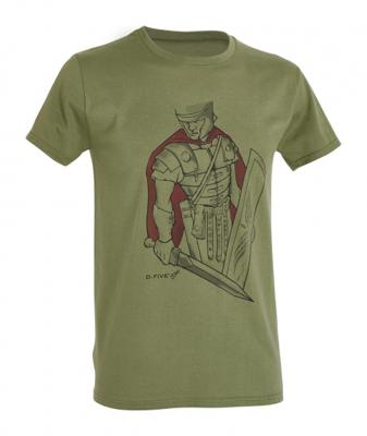 D.Five T-shirt Roman Centurion heren katoen legergroen