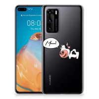 Huawei P40 Telefoonhoesje met Naam Cow - thumbnail