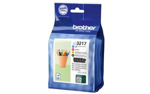 Brother Inktcartridge LC-3217 VALDR Origineel Combipack Zwart, Cyaan, Magenta, Geel LC3217VALDR