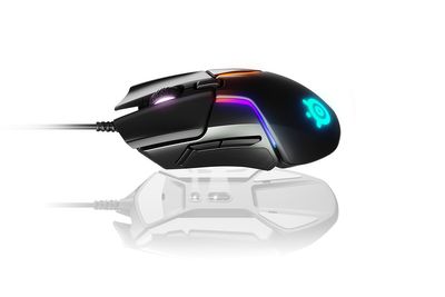 Steelseries Rivl 600 Ergonomische gaming-muis USB Optisch Zwart 7 Toetsen 12000 dpi Verlicht, Ergonomisch, Geïntegreerd profielgeheugen, Afneembare kabel,