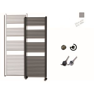 Elektrische Design Radiator Sanicare Plug En Play 172 x 60 cm Zilver Grijs Thermostaat Zwart 1127 Watt Sanicare