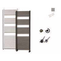 Elektrische Design Radiator Sanicare Plug En Play 172 x 60 cm Zilver Grijs Thermostaat Zwart 1127 Watt Sanicare - thumbnail